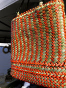 Nikau Kete Whakairo - Large, Coloured