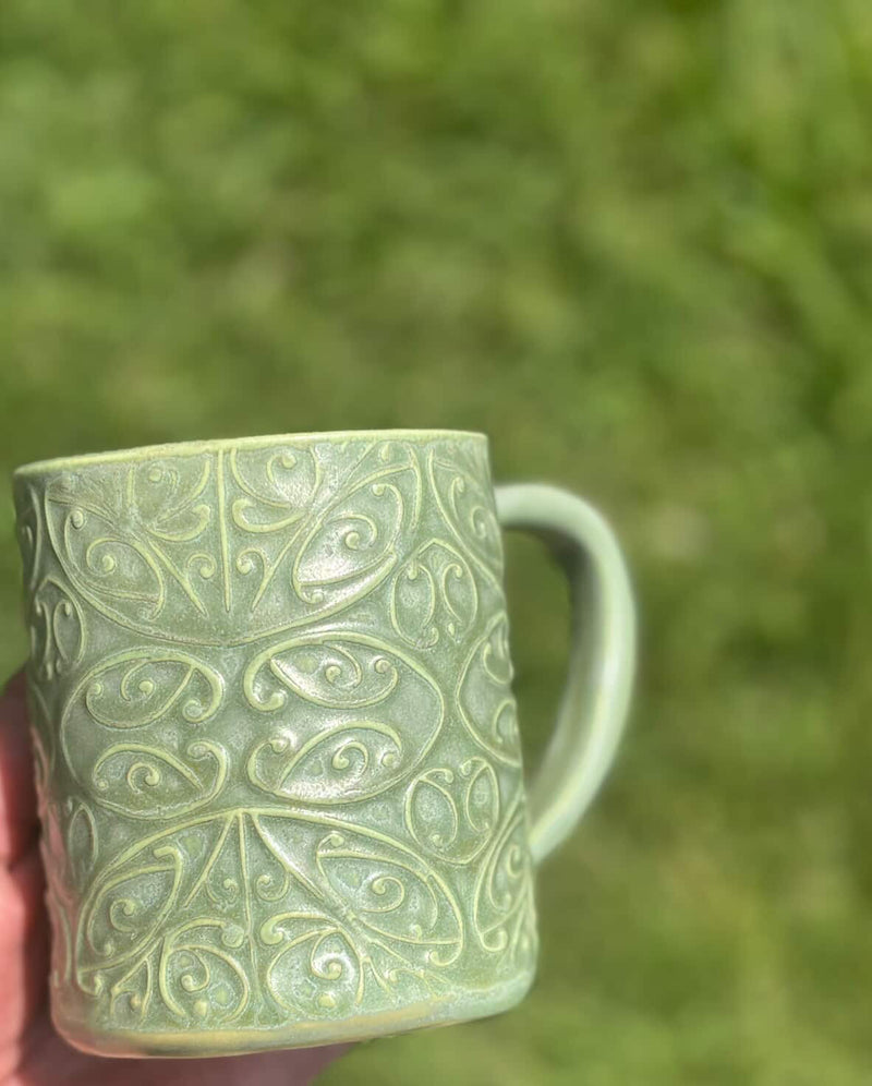 Ceramic Cup with Koru Designs