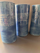 Dark Blue 'E te whānau hui' vase