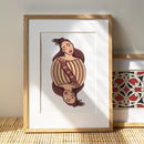 Kāri Māori A3 art print