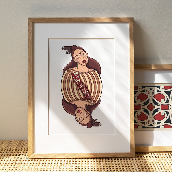 Kāri Māori A3 art print