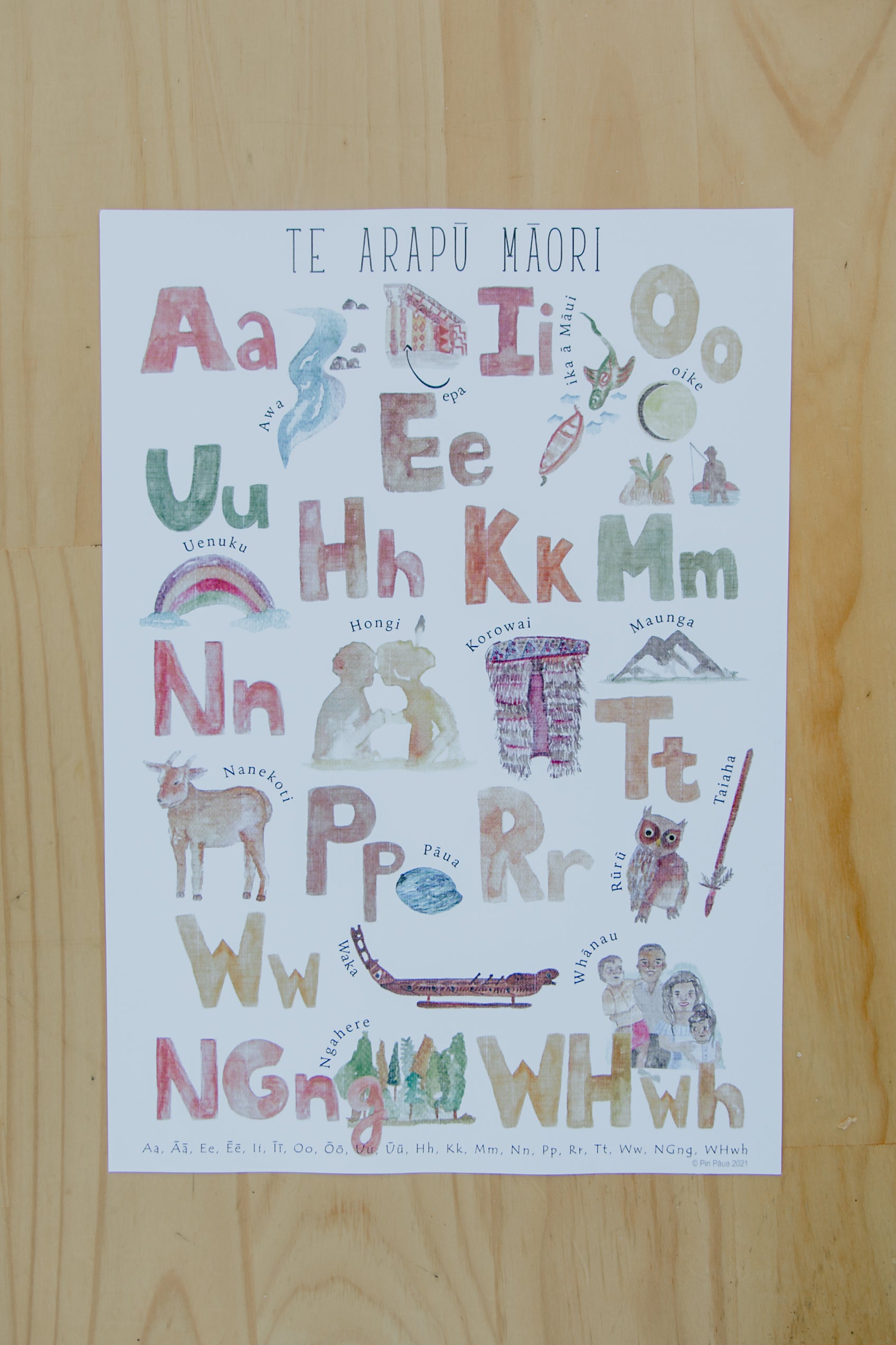 Te reo Māori A3 Alphabet & Number Prints