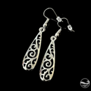 Silver tone drop earrings