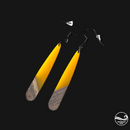Yellow Wood & Resin Drop Earrings