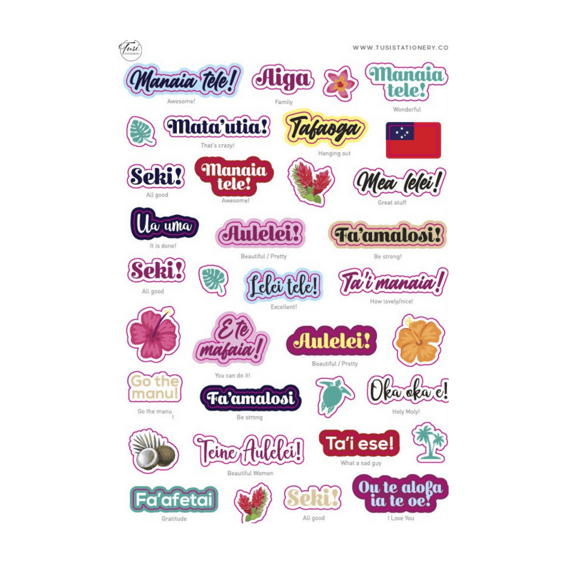 Samoan Seki Sticker Set