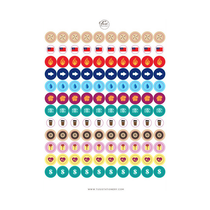 Samoan Seki Sticker Set