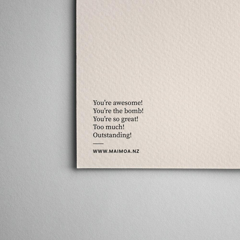 'You're awesome!' Greeting Card