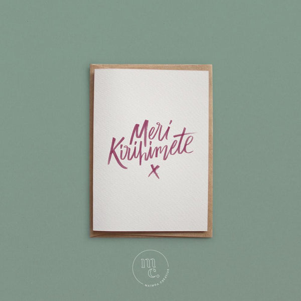 'Meri Kirihimete' Greeting Card