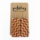 Poutama wood earring