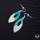 Paua Oval Wood and Resin Earrings